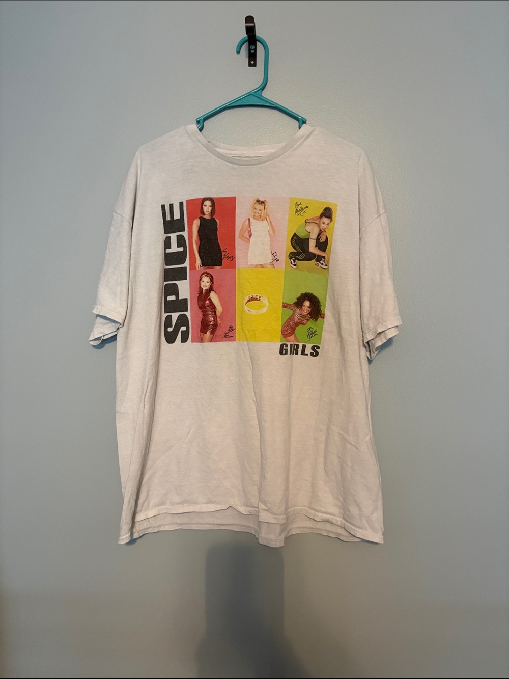 Spice Girls white graphic T shirt small call out unisex/oversized shirt